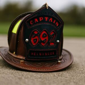 Customizable Leather Fire Helmet