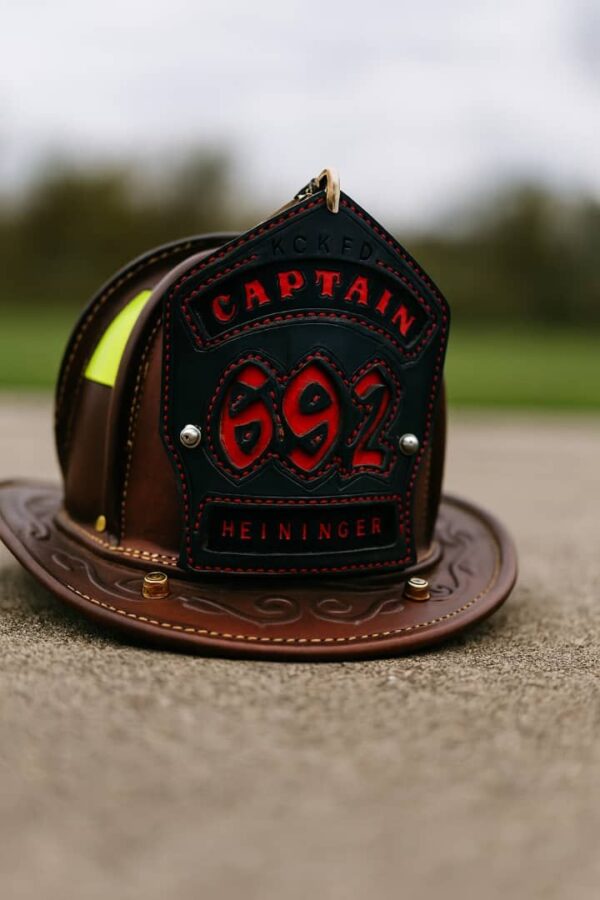 Customizable Leather Fire Helmet